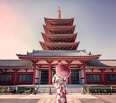 Le temple du Senso-ji a Tokyo